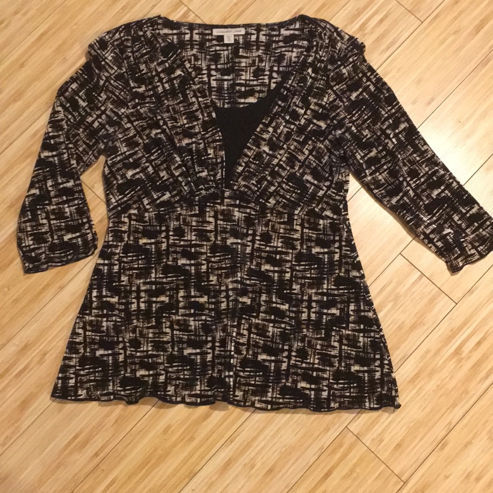 Figure flattering blouse.